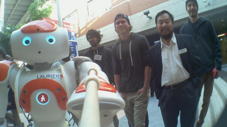 A selfie from Nao at the Laurier Open House in March 2015